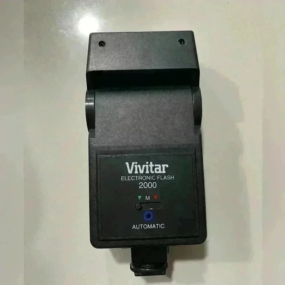 Vivitar Electronic Flash 2000 Hot Shoe Mount Universal Auto Manual - Picture 2 of 5
